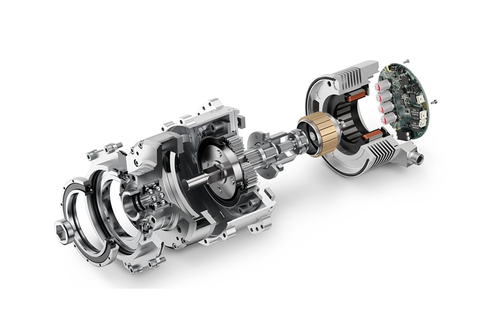 Verschuiving van losse motoren, gearboxen en controllers naar complete robotmodules 1